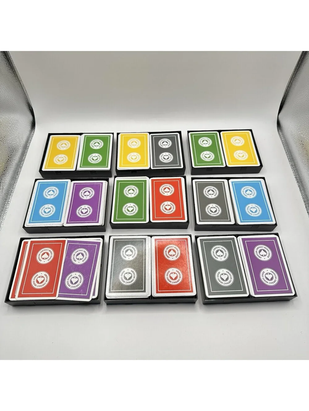 American Contract Bridge League 9 Complete 52 Playing Card Decks